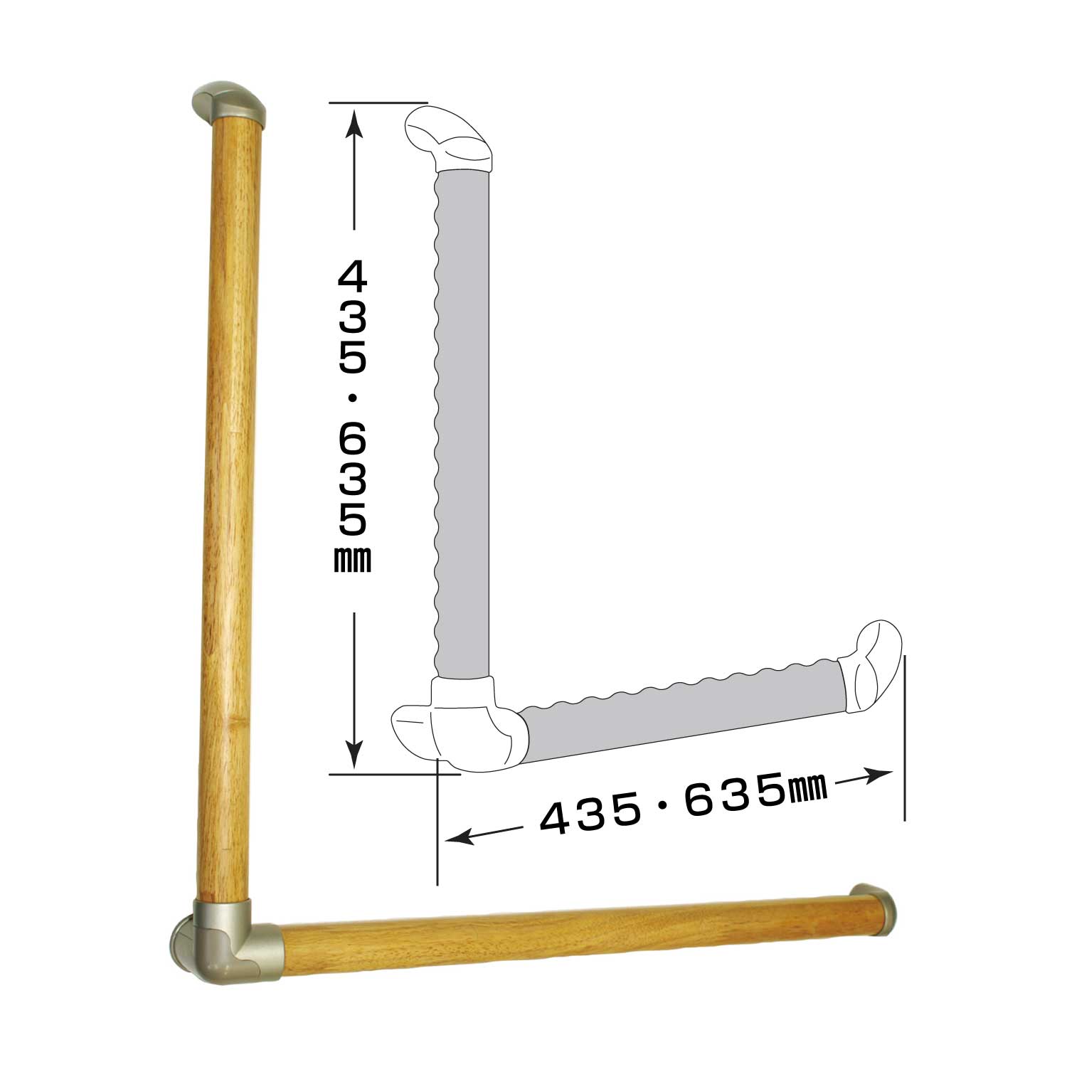 セットアップ トリプルディンプル手すりL型 清水 建築金物 手すり BRー558ーAG/LO セキュリティ PRIMAVARA